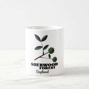 Caneca De Café Floresta de Sherwood Inglaterra pôster de viagem C