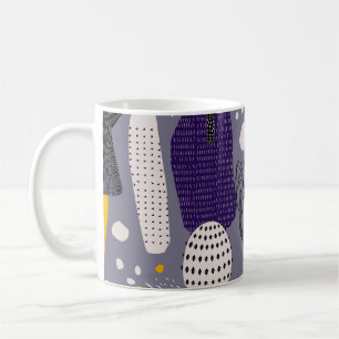 Caneca De Café Floresta decorativa, ilustração artística vintage.