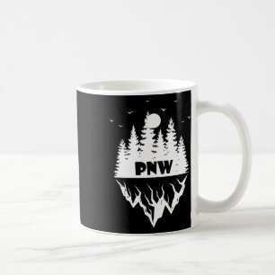 Caneca De Café Floresta do Pacífico Noroeste Montanha Retro Ao Ar