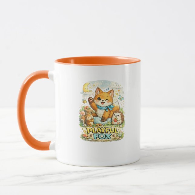 Caneca de Café Floresta Encantada Raposa Divertida (Esquerda)