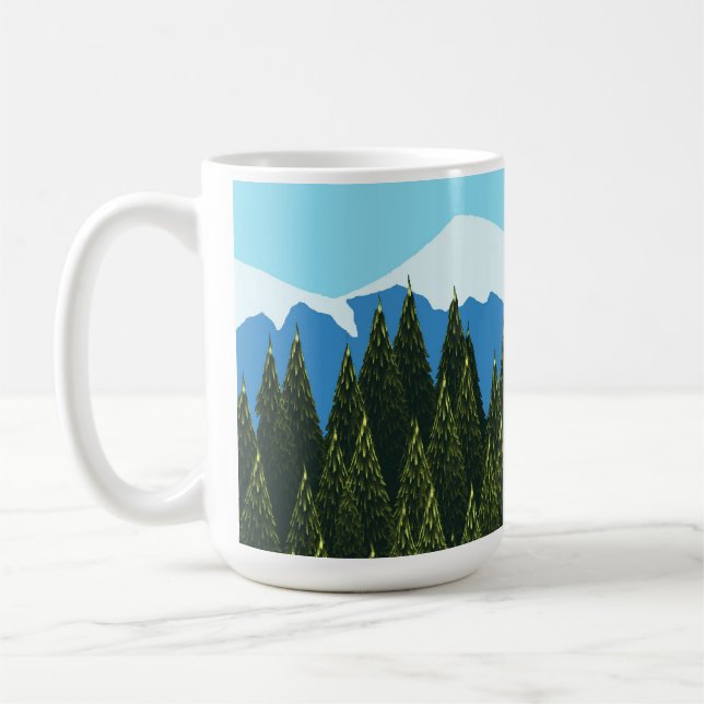 Caneca De Café Floresta Fractal (Esquerda)