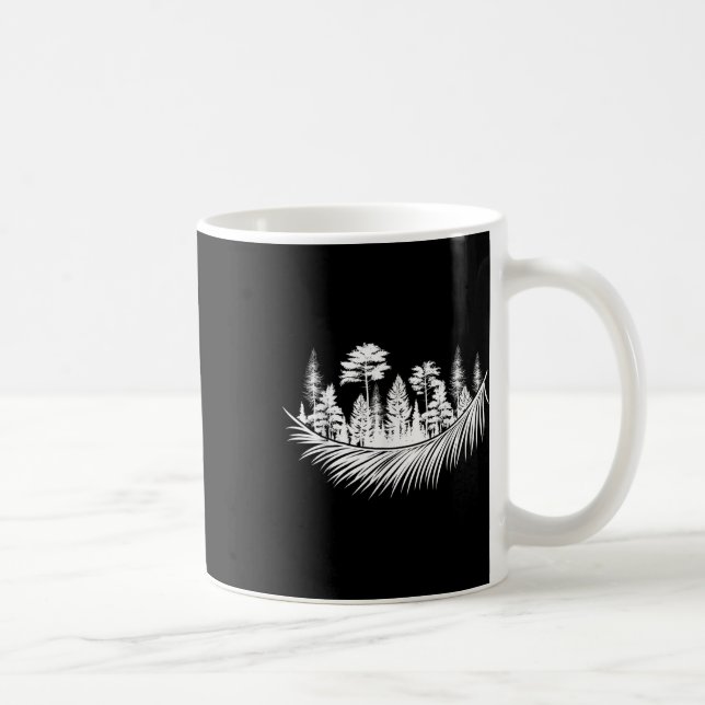 Caneca De Café Floresta Natureza Plantas Árvores Acampamento Cami (Direita)