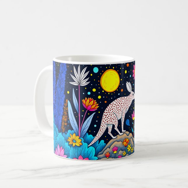 Caneca De Café Floresta Noturna Sonhadora (Frente Esquerda)