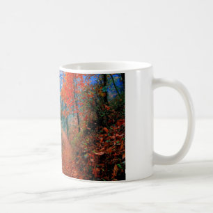 Caneca De Café Floresta Pintada Chama de Outono Presentes de Aqua
