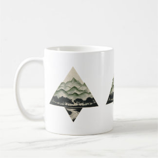 Caneca De Café Floresta Retro Árvores Vida Selvagem Natureza Vint