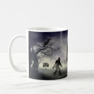 Caneca De Café Floresta Sasquatch - Raven e Pé Grande