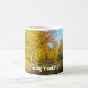 Caneca De Café Floresta Sunny Autumn - Ação de Graças Personaliza