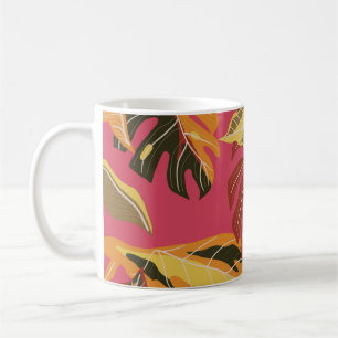 Caneca De Café Floresta tropical. patente de ilustração da natu