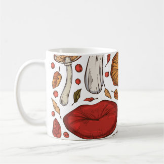 Caneca De Café Florestas Comestíveis: Coleção Selvagem Vintage.