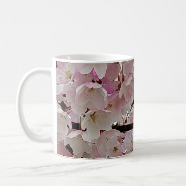 Caneca De Café Florestas de cereja Elegante (Esquerda)