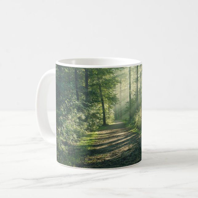 Caneca De Café Florestas | Forest Path Hamburg Alemanha (Frente Esquerda)