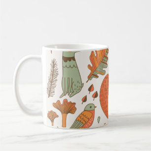 Caneca De Café Florestas: Fundo Colorido de outono.