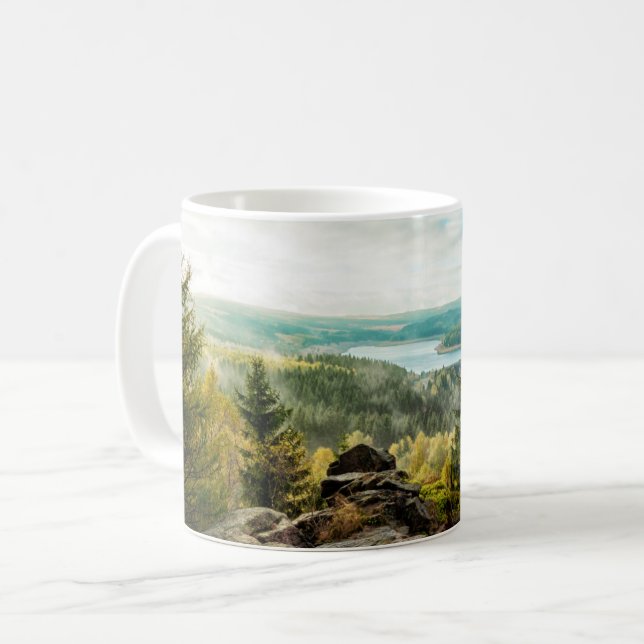 Caneca De Café Florestas | Montanhas Ore Alemanha (Frente Esquerda)