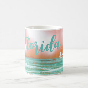 Caneca De Café Florida Boat Sailing