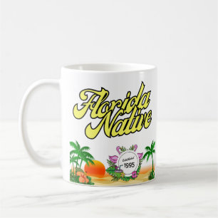 Caneca De Café FLORIDA NATIVE - Estabelecido(personalize seu ano)