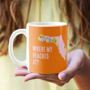 Caneca De Café Florida Onde Minhas Praias Personalizadas 