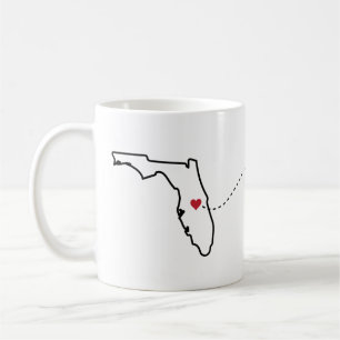 Caneca De Café Florida para a Carolina do Norte - Heart2Heart Cof