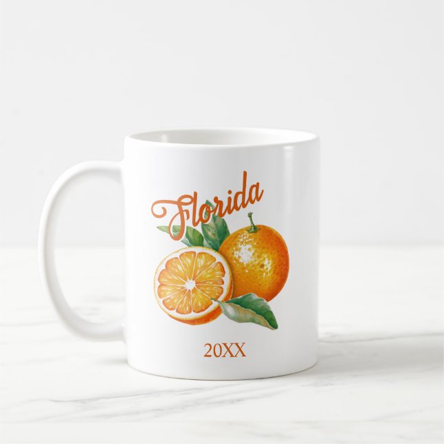 Caneca De Café Flórida Personalizada Laranja (Esquerda)