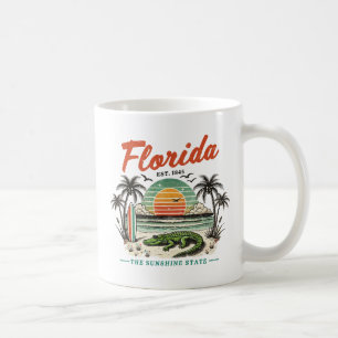 Caneca De Café Florida, The Sunshine State - Sunset Beach Scene