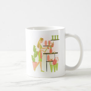 Caneca De Café Florista-Pêssego