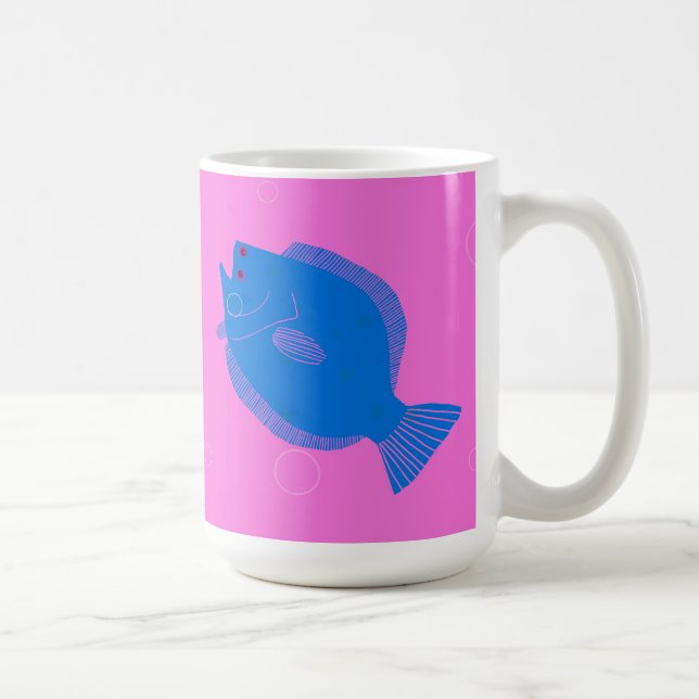 Caneca De Café Flounder sempre olha para o lado brilhante (Direita)