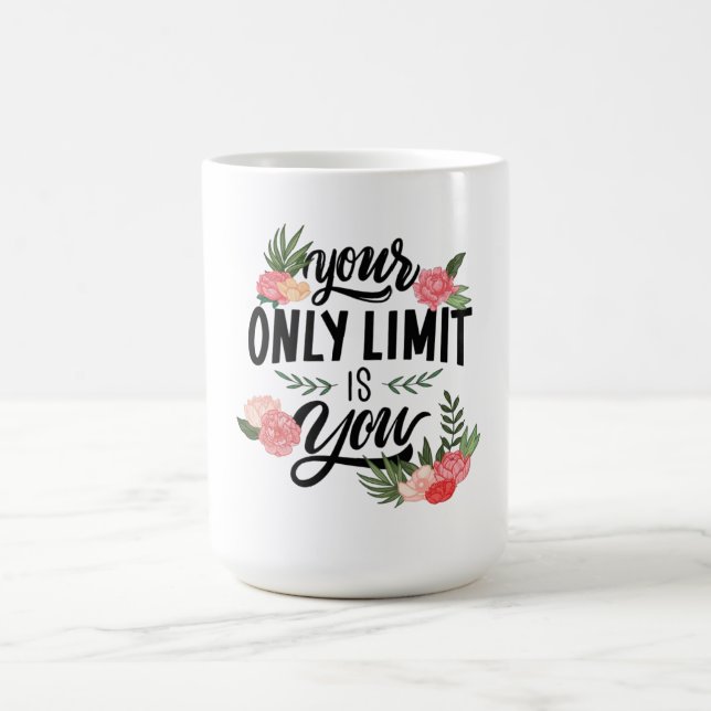 Caneca De Café Flourish Beyond Limit White Mug (Centro)