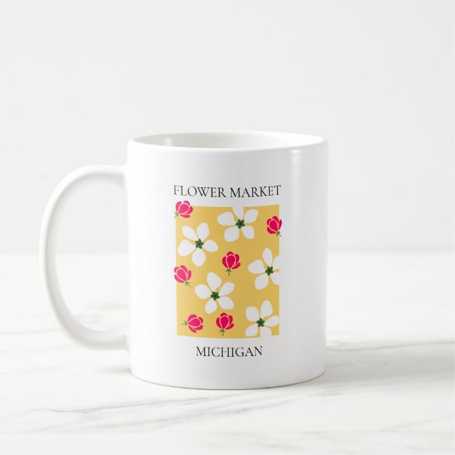 Caneca De Café Flower Market - Michigan (Esquerda)