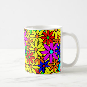 Caneca De Café Flower Power Colllage Coffee Mug
