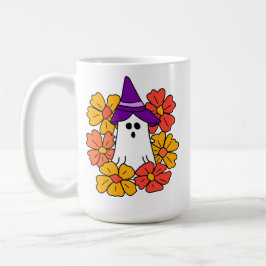 Caneca De Café Flower Wreath do Fantasma do Fantasma