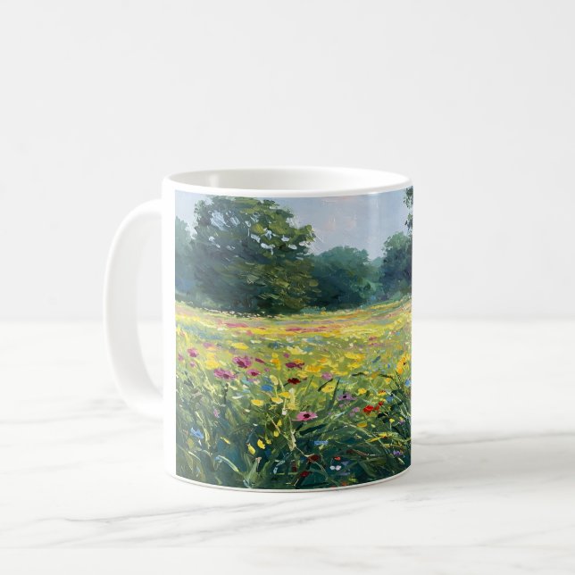 Caneca De Café Flowered field (Frente Esquerda)