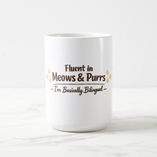 Caneca De Café Fluente em Meows & Purrs Presente engraçado para a