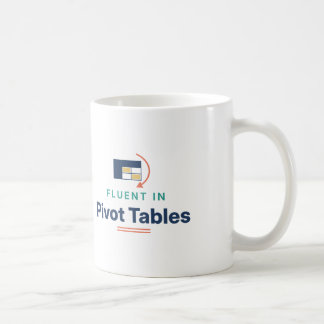 Caneca De Café Fluente em Tabelas Dinâmicas Planilha Divertida Es