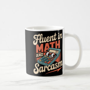 Caneca De Café Fluente No Professor Engraçado De Matemática E Sar