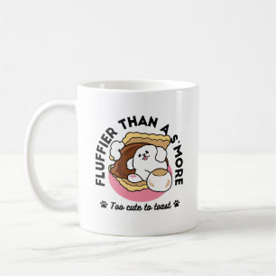 Caneca De Café Fluffier Tha S’more - Cute Dog and Dessert Pun