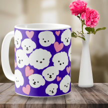 Fluffy Bichon e Hearts Mug