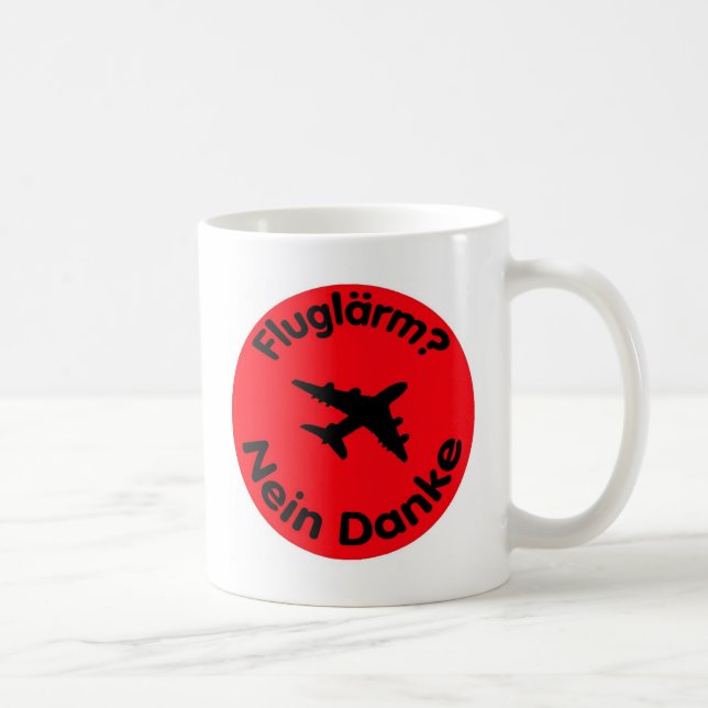 Caneca De Café Fluglärm? Nein Danke (Direita)
