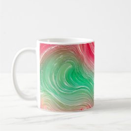 Caneca De Café Fluid Marble Line Art Mug