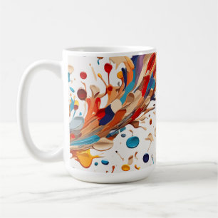 Caneca De Café Fluindo ondas de cor
