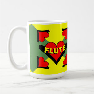 Caneca De Café Flute Over Heart