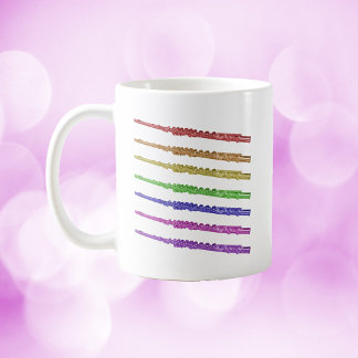 Caneca De Café Flutes Rainbow