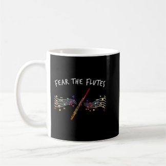 Caneca De Café Flutist Oferece Marchando Música Banda Medo Flute