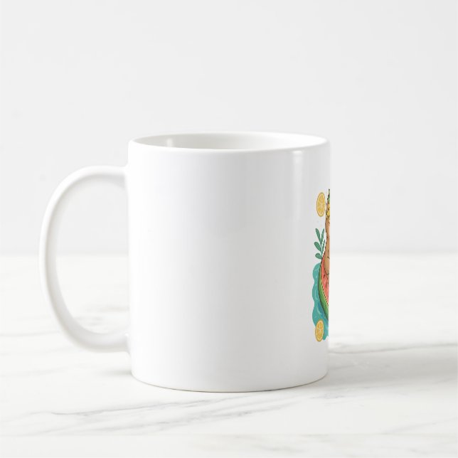 Caneca De Café Flutuação da Piscina de Verão (Esquerda)