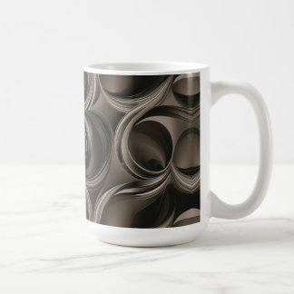 Caneca De Café Fluxo Botânico Dourado Elegante
