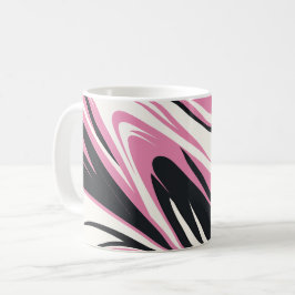 Caneca De Café Fluxo de Abstrato branco, preto-e-preto-e-preto