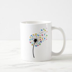 Caneca De Café Fluxo de borboleta de dente-de-leão