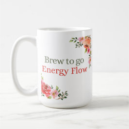 Caneca De Café Fluxo de Energia da Flor de Aquarela Provoca Ir