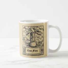Caneca De Café Fluxos de Tempo / Fugit Tempus Personalizado