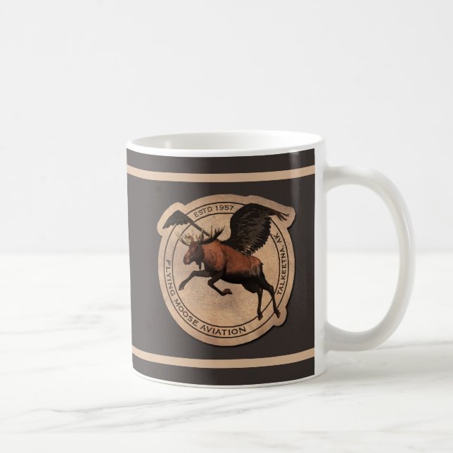 Caneca De Café Flying Moose Aviation Patch (Direita)