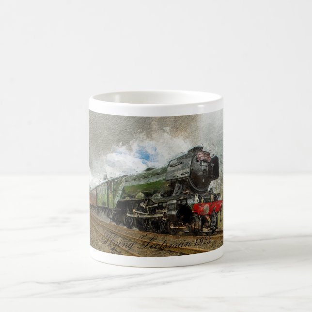 Caneca De Café Flying Scotsman oil Paintedl (Centro)