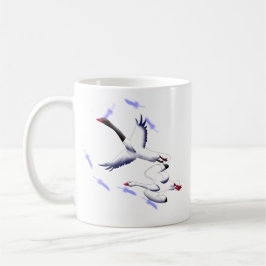 Caneca De Café Flying Swans Fantasy Bird Art 11 oz White Mug
